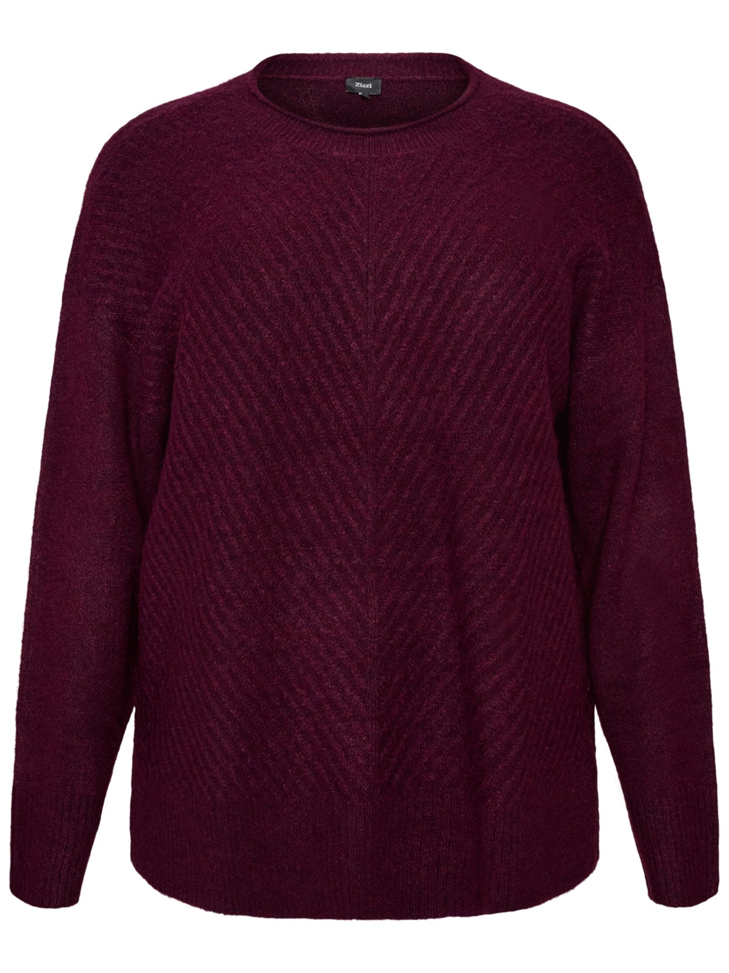 Zizzi Sweatshirt in Red: front