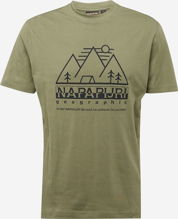 T-Shirt 'FABER' NAPAPIJRI en vert : devant