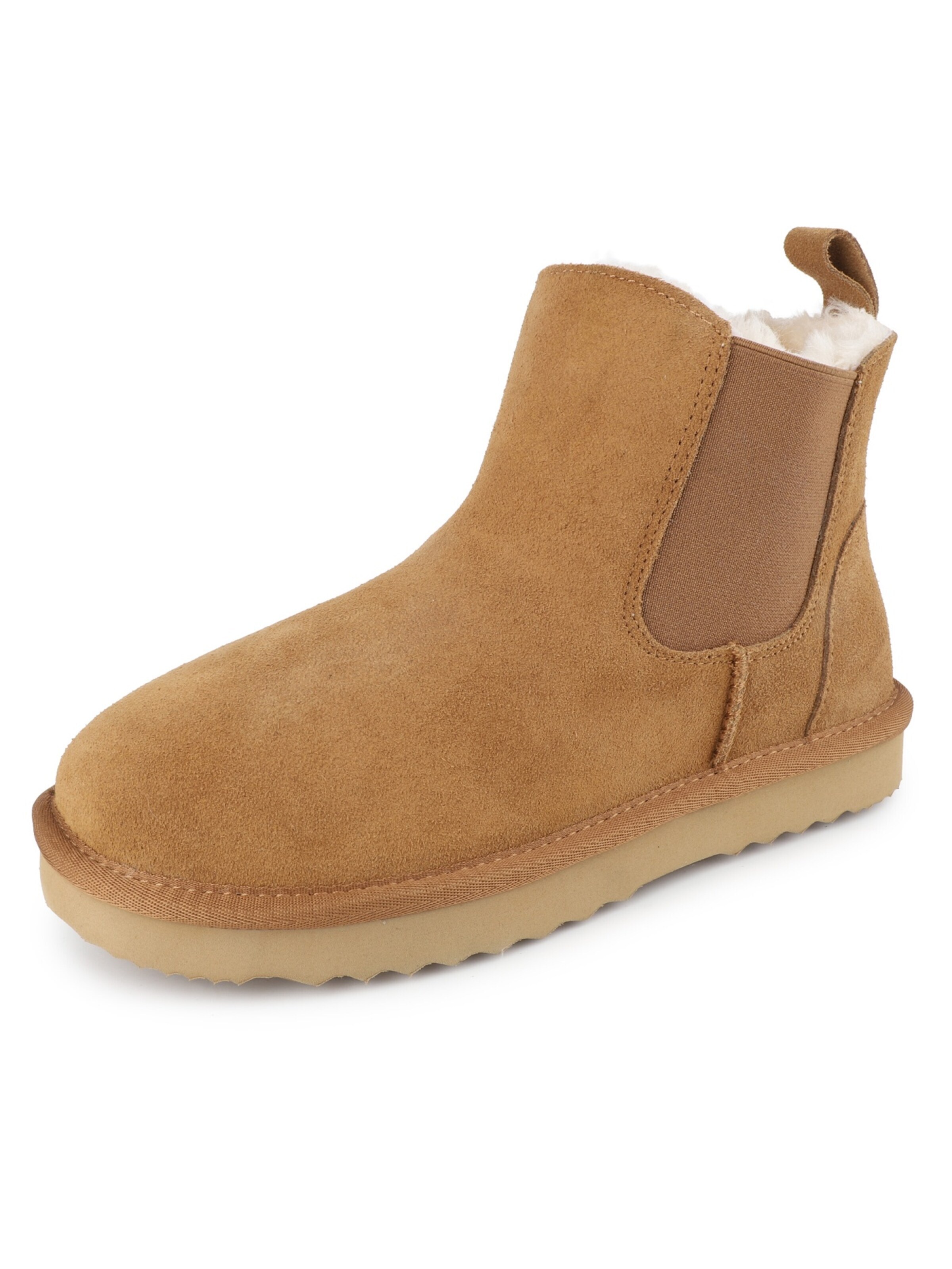 riemot Boots 'riemot Women's Suede Chelsea Ankle Boots, Slip On Winter Casual Boots' in Brown: front