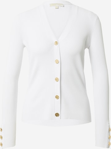 MICHAEL Michael Kors Knit Cardigan in White: front