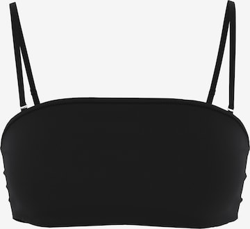 PIECES Bandeau Bikini Top 'PCBaomi' in Black: front