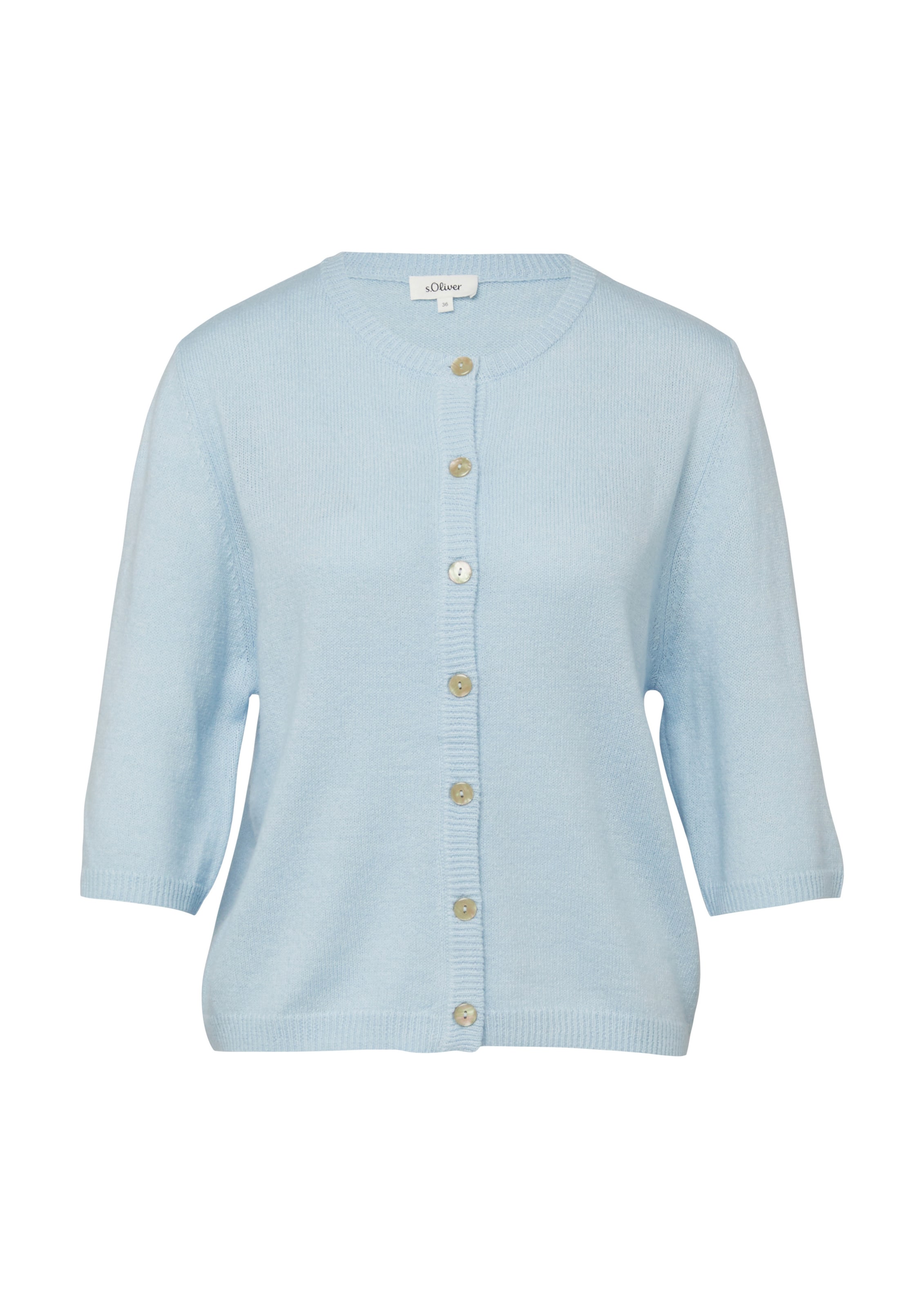 s.Oliver Gebreid vest in Blauw: voorkant