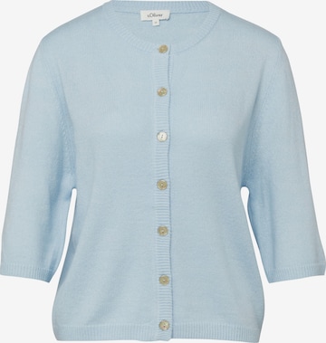 s.Oliver Gebreid vest in Blauw: voorkant