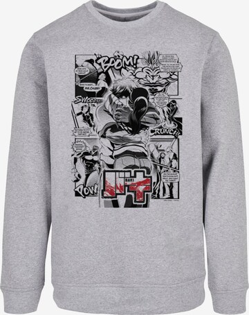 ABSOLUTE CULT Sweatshirt 'Baki - S1 Manga Hug Panel' in Grey: front