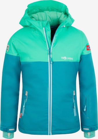 TROLLKIDS Winter Jacket in Green: front