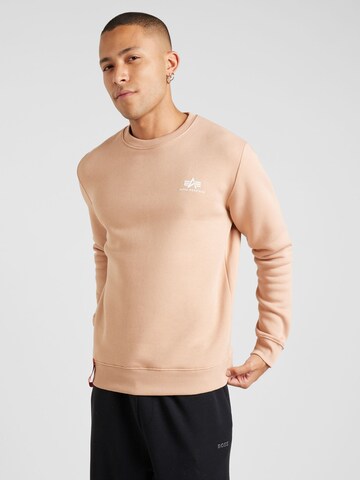 ALPHA INDUSTRIES Sweatshirt in Oranje: voorkant