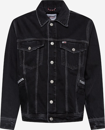 melns Tommy Jeans Starpsezonu jaka: no priekšpuses