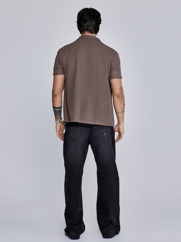 SikSilk Regular fit Overhemd in Bruin