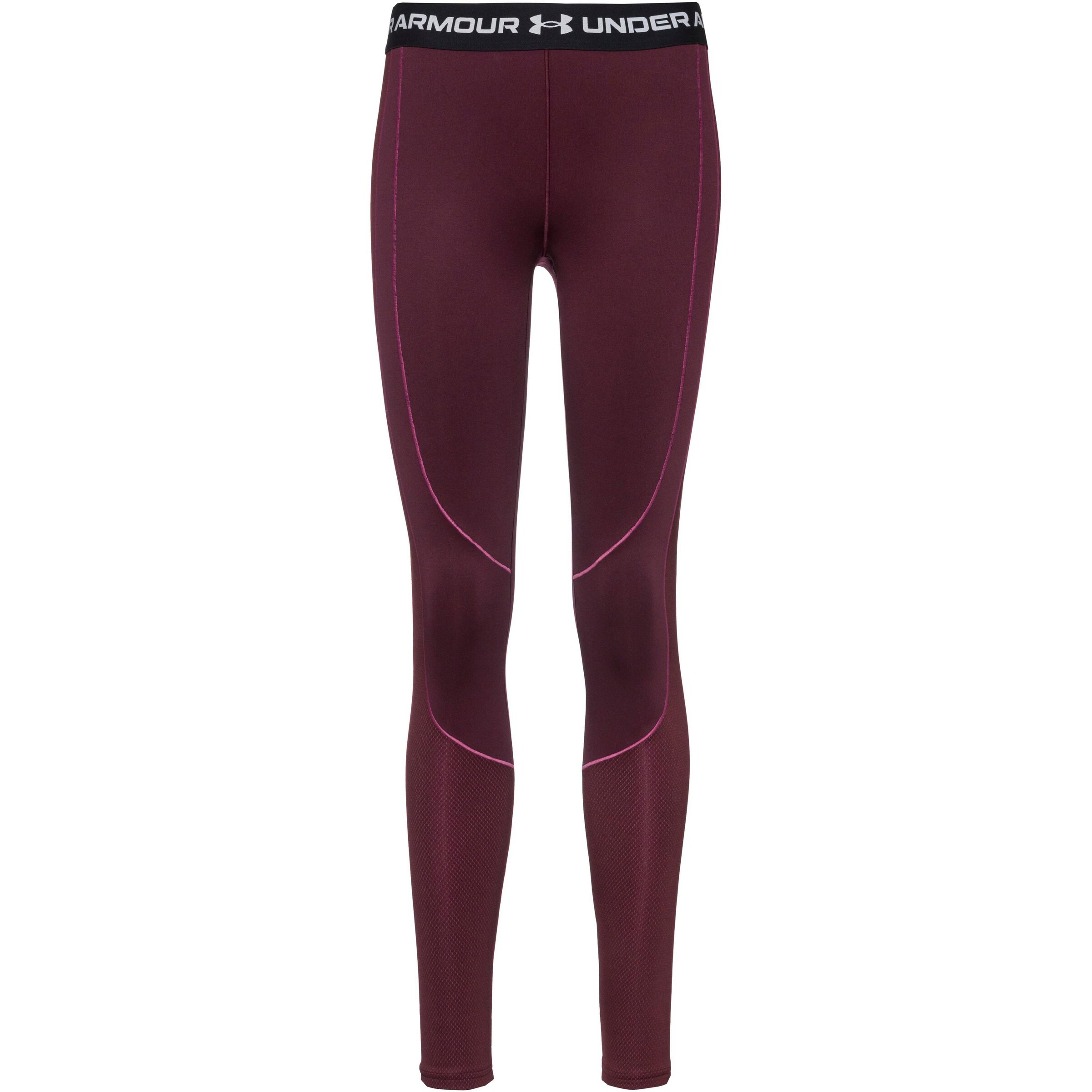 UNDER ARMOUR Skinny Workout Pants in Red: front