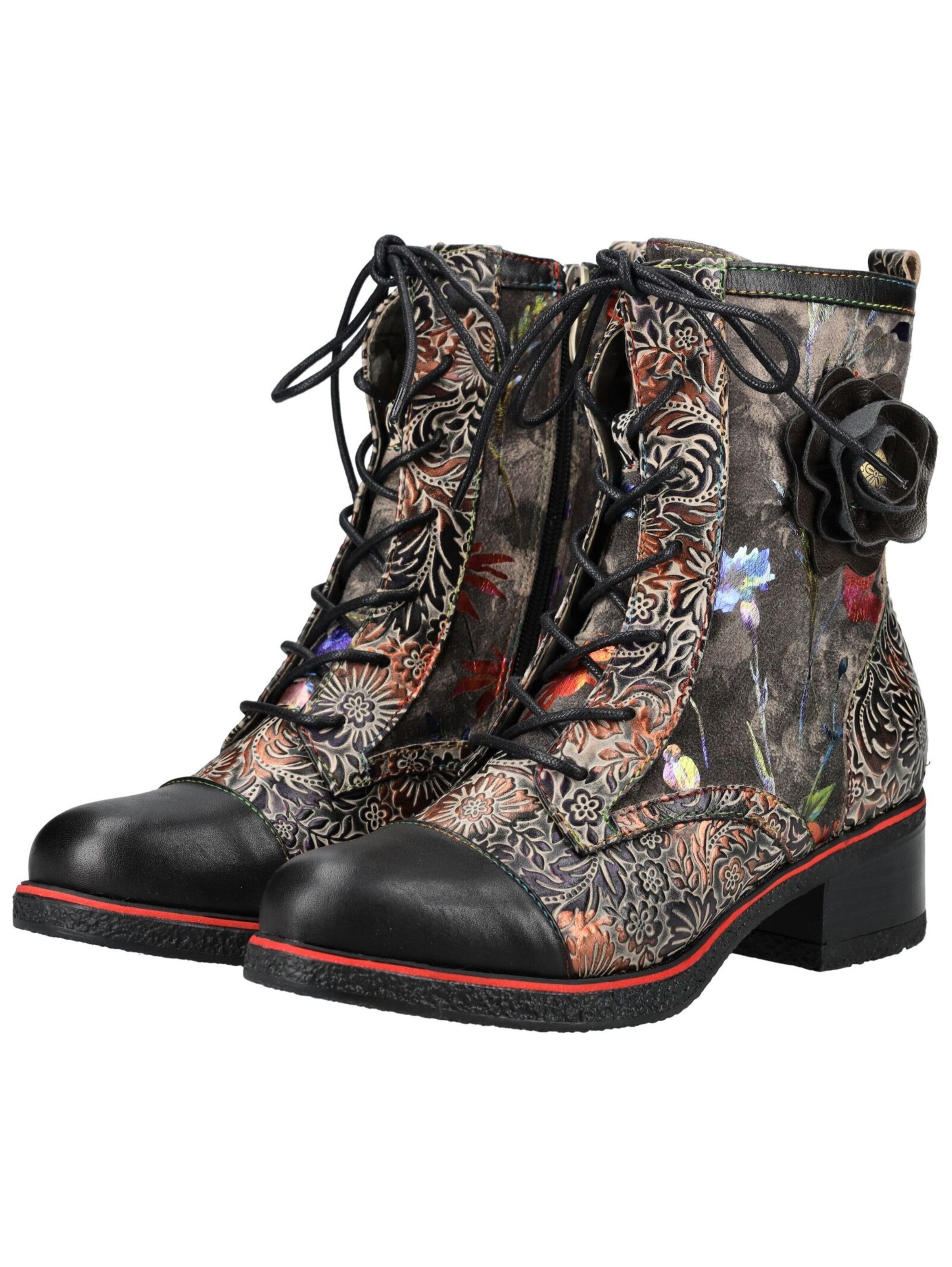 Laura Vita Schnürstiefelette in Schwarz