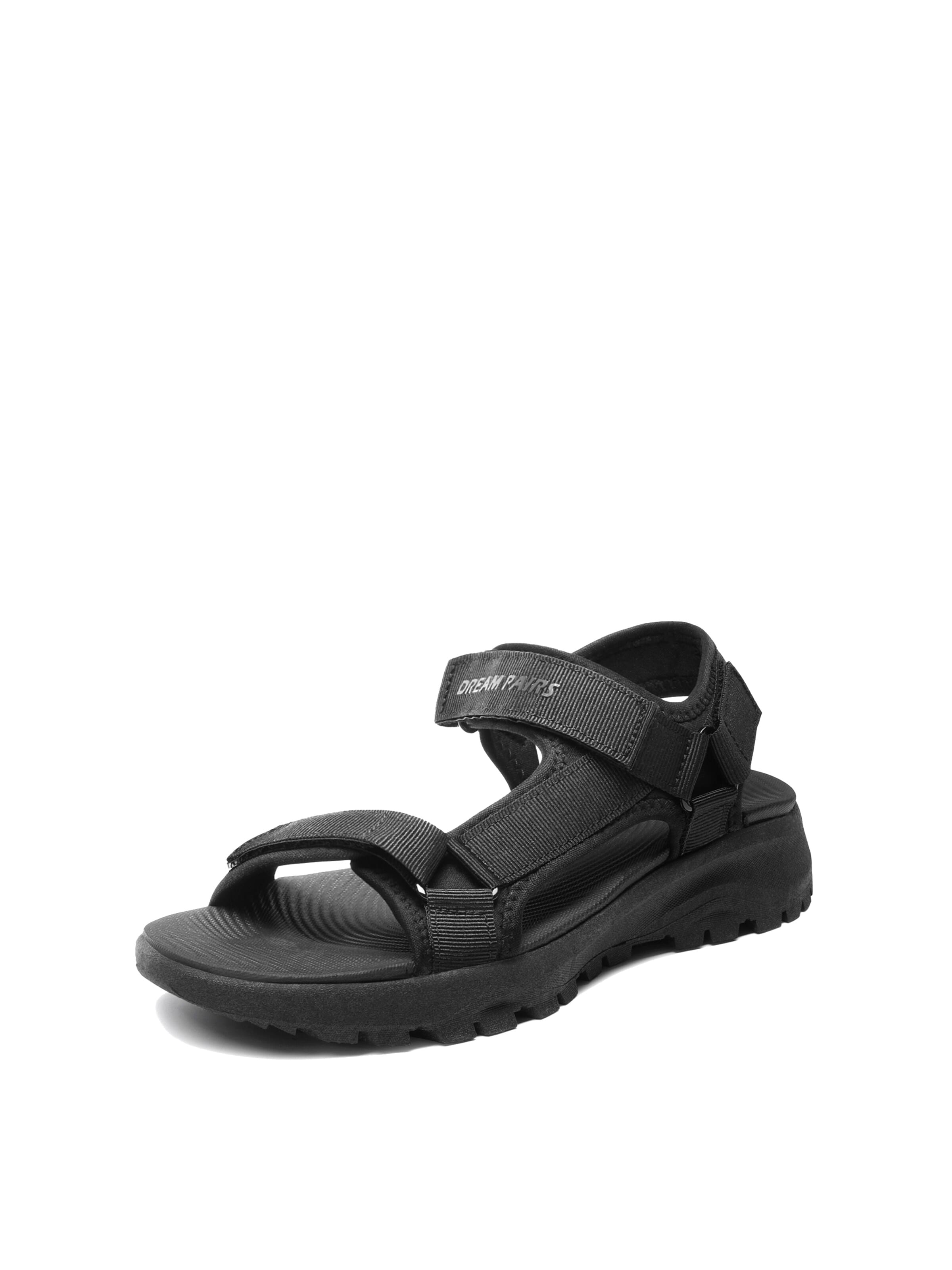 Dream Pairs Hiking Sandals in Black: front