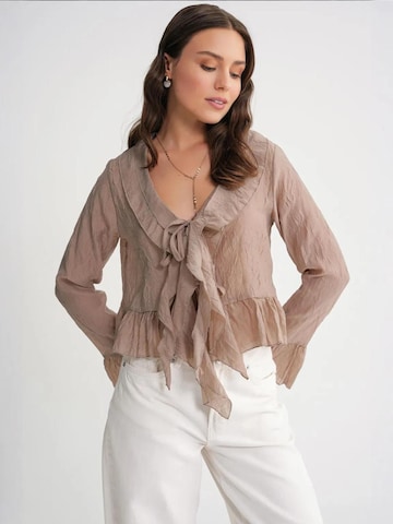 MixRay Blouse in Beige: voorkant