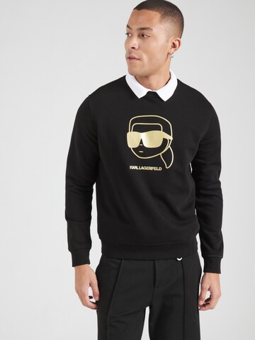 Karl LagerfeldSweater majica - crna boja: prednji dio