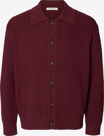 SELECTED - Casaco de malha 'SLMDRY' em vermelho: frente