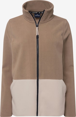 Veste de survêtement LAURASØN en beige : devant