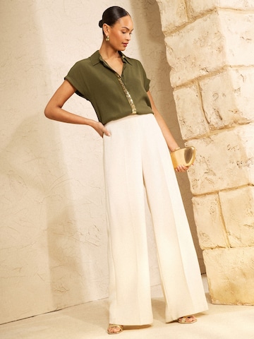 Chemisier love & roses en vert