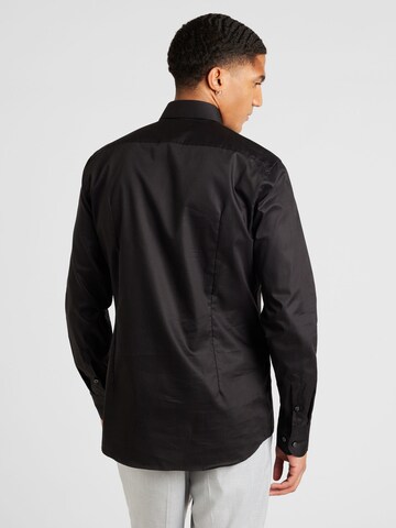 BOSS Slim fit Button Up Shirt 'Hank' in Black