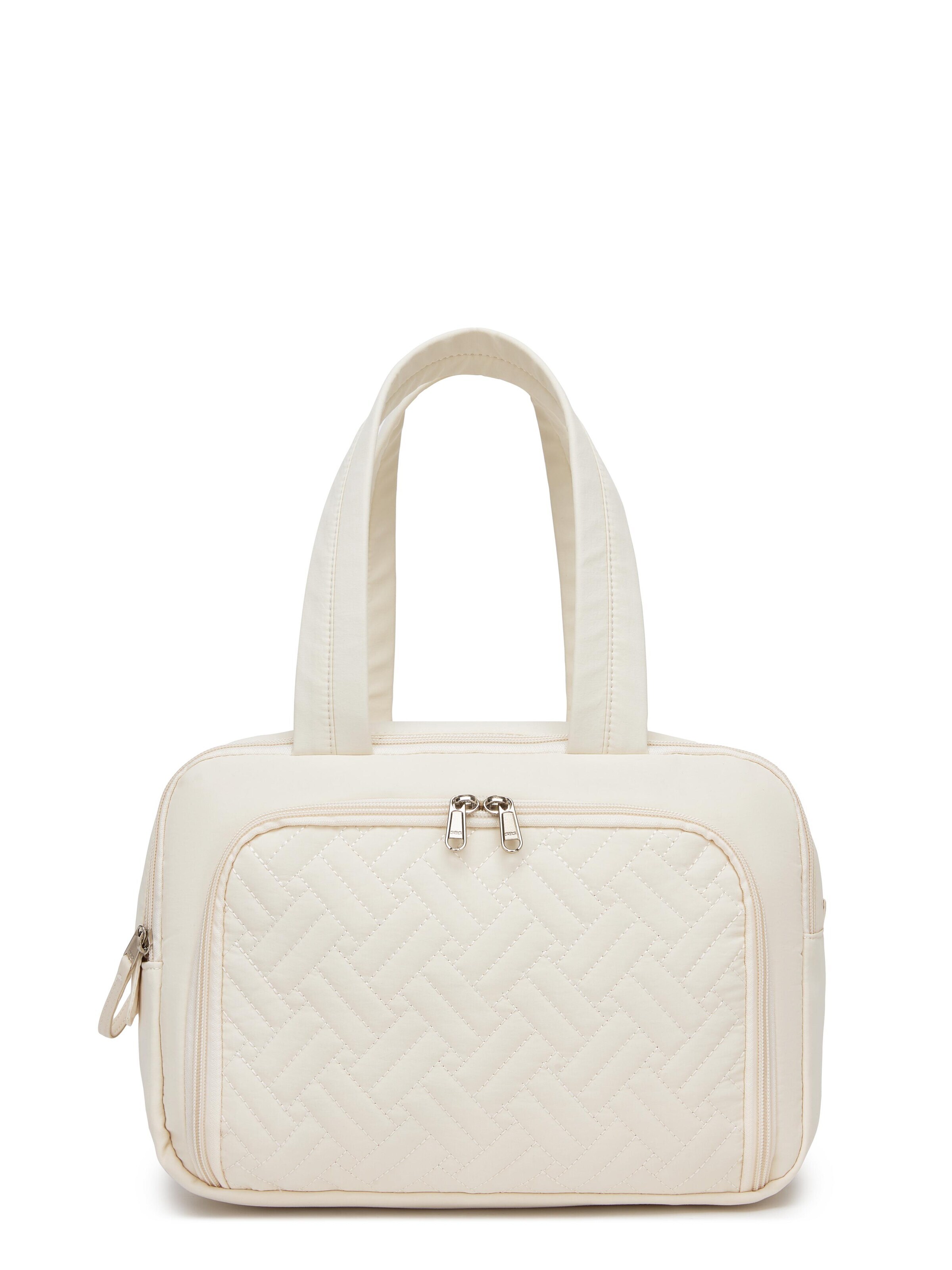 Kono Travel Bag 'Kono Kulturtasche 74x45cm | wasserabweisendes Polyester | Reise-Organizer für Kosmetik & Zubehör' in Beige: front