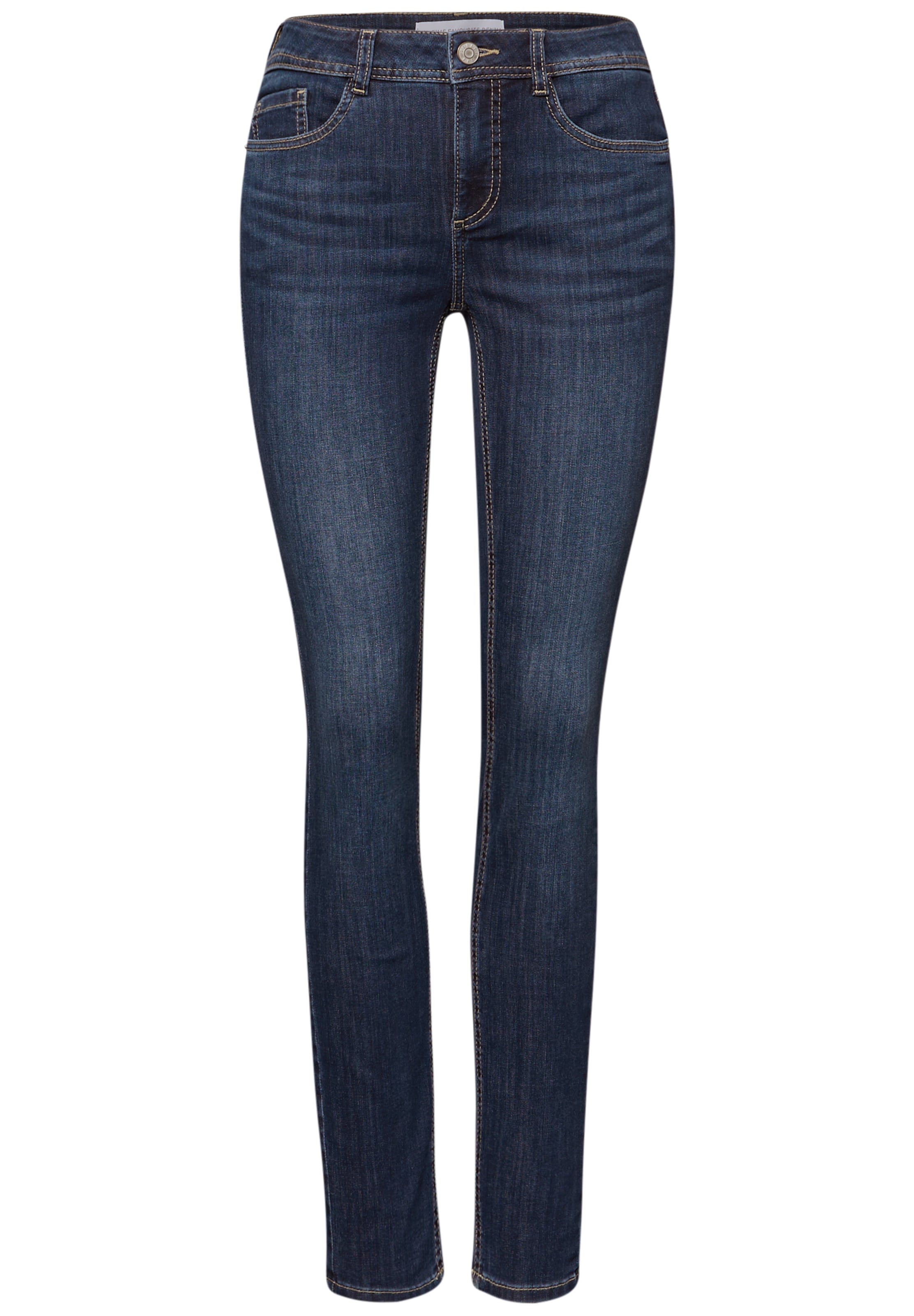 STREET ONE Slimfit Jeans in Blau: Vorderseite