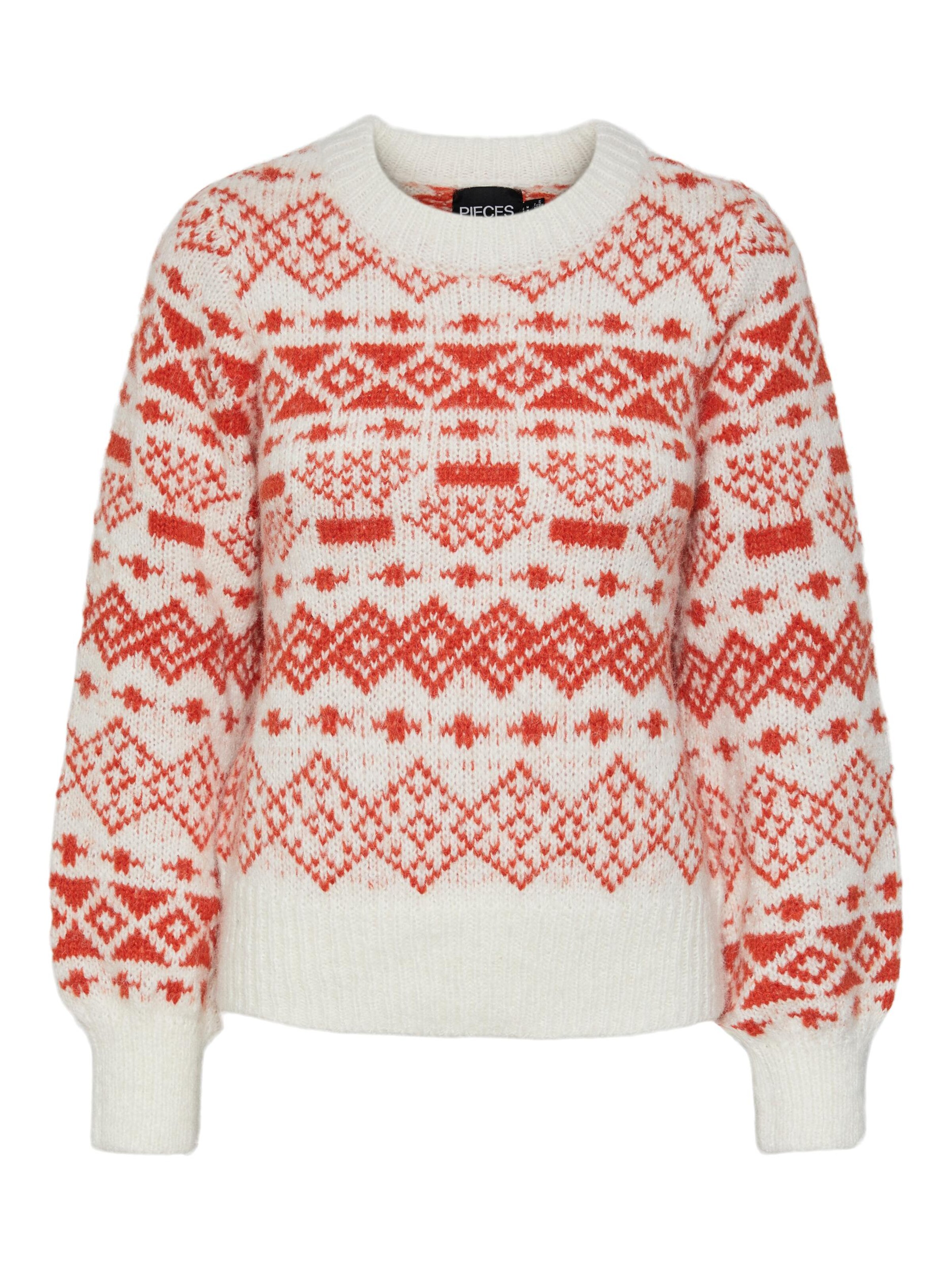 PIECES Kampsun 'JIANNA', värv valge: eest vaates