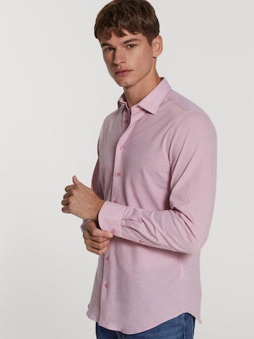 Slim fit Camicia 'Pablo' di Shiwi in rosa: frontale