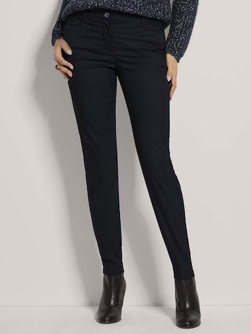 Coupe slim Pantalon MADELEINE en bleu : devant