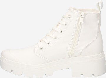 Palladium Lace-Up Ankle Boots in White