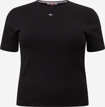 Tommy Jeans Curve Shirt 'Essential' in Black: front