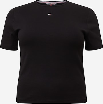 Tommy Jeans Curve Póló 'Essential' - fekete: elől