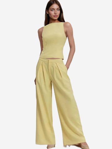 Hiccup Wide Leg Hose in Gelb