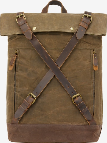 DreiMaster Vintage Rugzak in Groen: voorkant