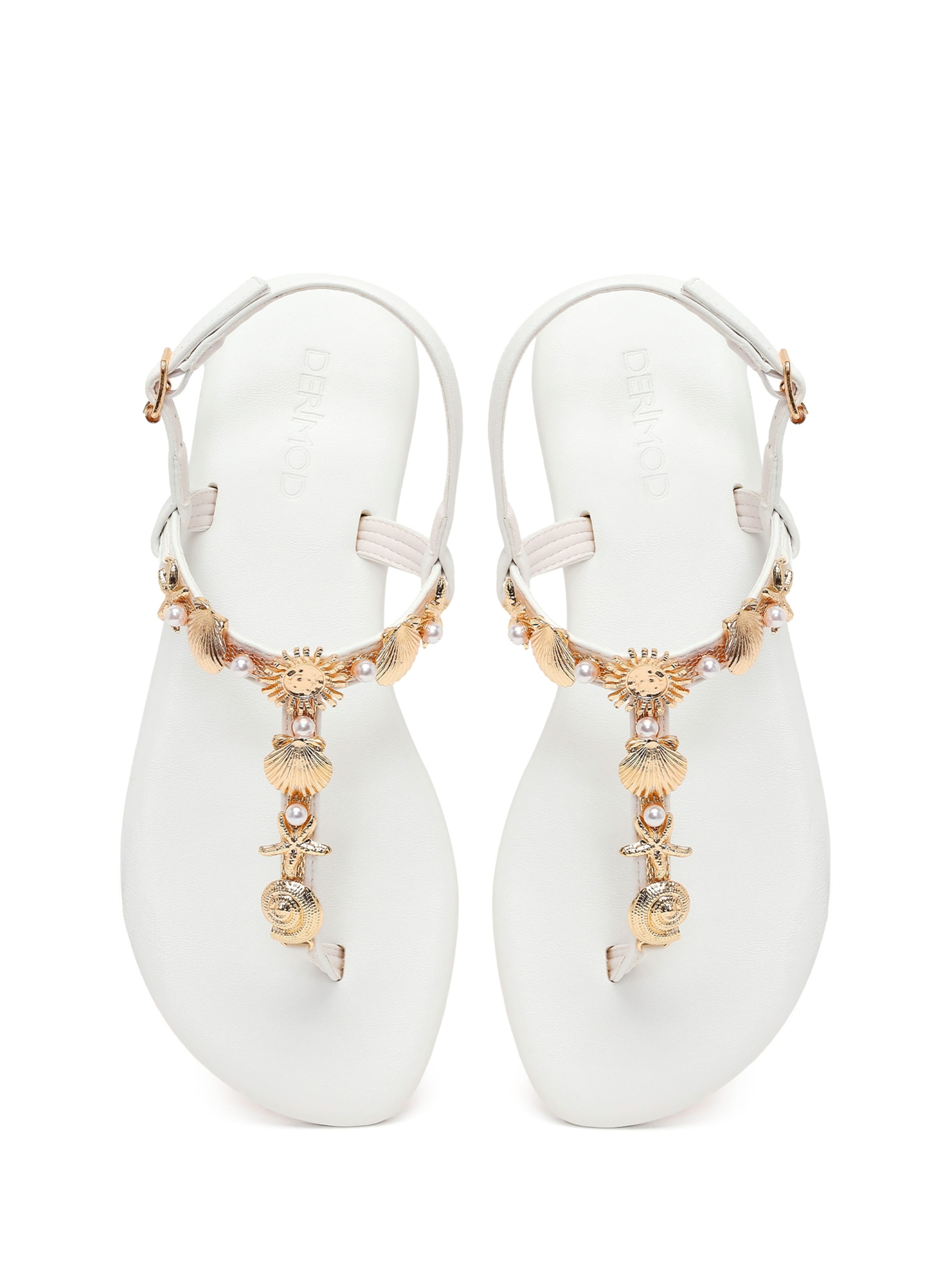 Flip-flops de la Derimod pe alb