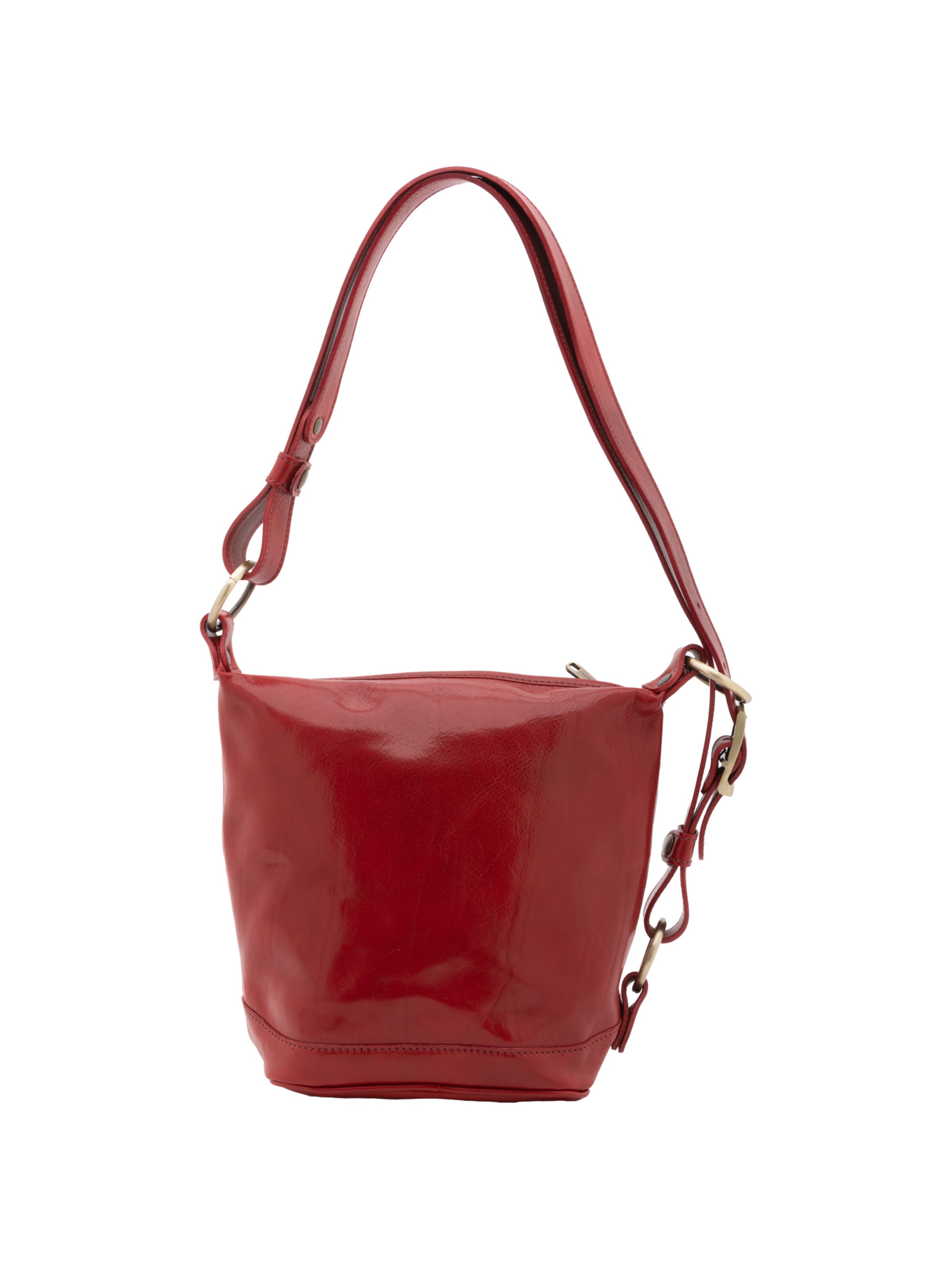 Borsa a mano 'Borsa a Secchiello Donna Vera Pelle - Tracolla Regolabile' di I Fratelli in rosso