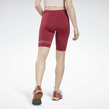 Skinny Pantalon de sport Reebok en rouge