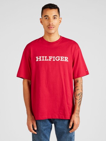 TOMMY HILFIGER Majica | rdeča barva: sprednja stran