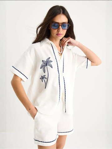 Bianco Lucci Broekpak in Wit: voorkant