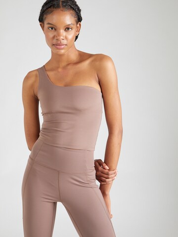 Girlfriend Collective Sports top 'Bianca' in Brown: front