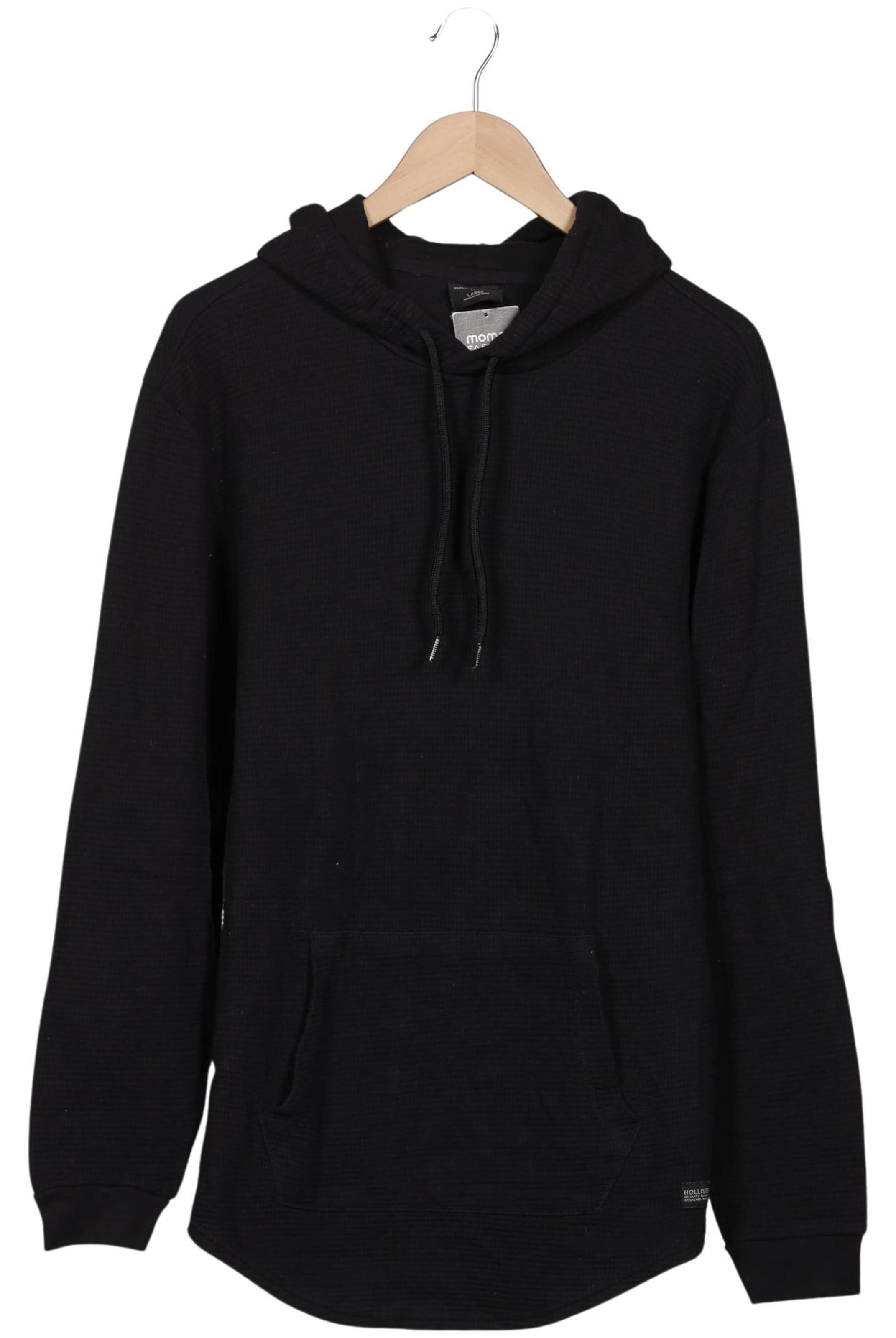 HOLLISTER Sweatshirt & Zip-Up Hoodie in L in Black: front