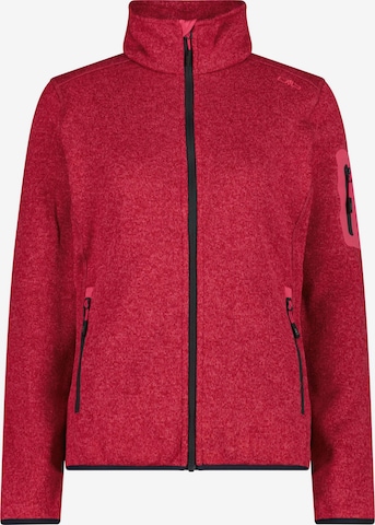 CMP Athletic Fleece Jacket in Red: front