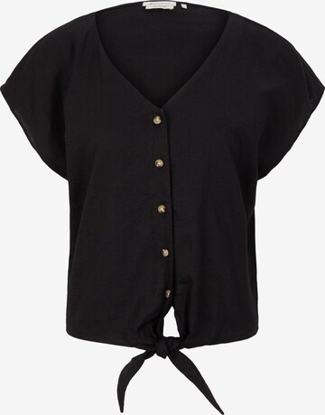 TOM TAILOR DENIM Blouse in Black: front