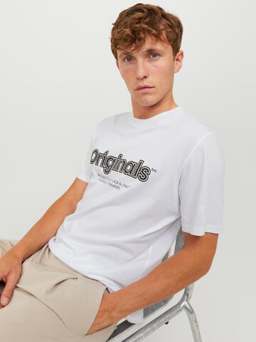 T-Shirt 'LAKEWOOD' JACK & JONES en blanc