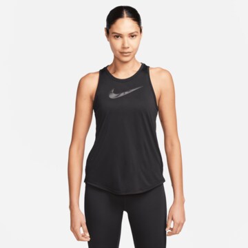 NIKE Sports Top 'Swoosh' in Black: front