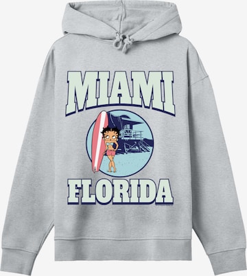 Sweat-shirt 'Betty Boop Miami Florida Surf Scene' F4NT4STIC en gris : devant