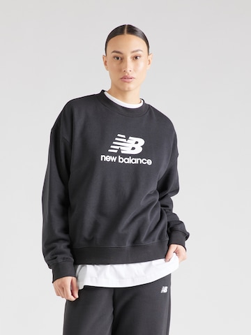 new balance Суичър 'Essentials' в черно: отпред