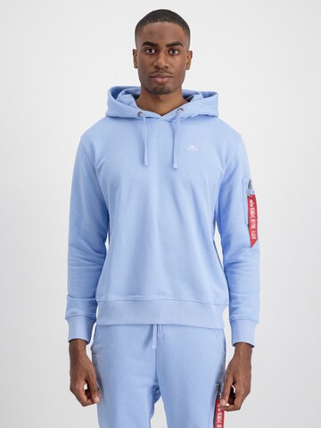 ALPHA INDUSTRIES - Sudadera 'X-Fit' en azul: frente