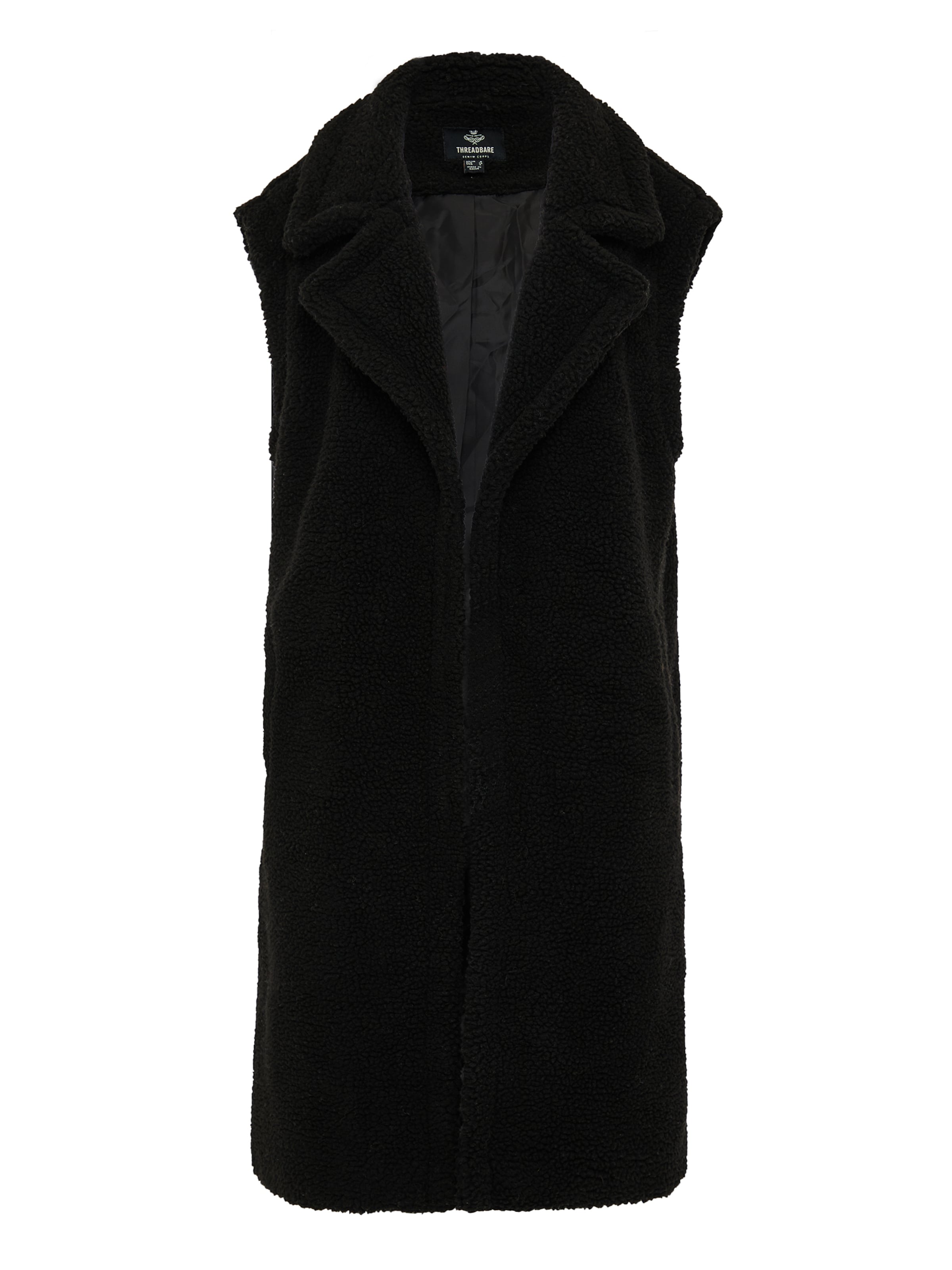 Threadbare Weste 'Bella' in Schwarz: Vorderseite