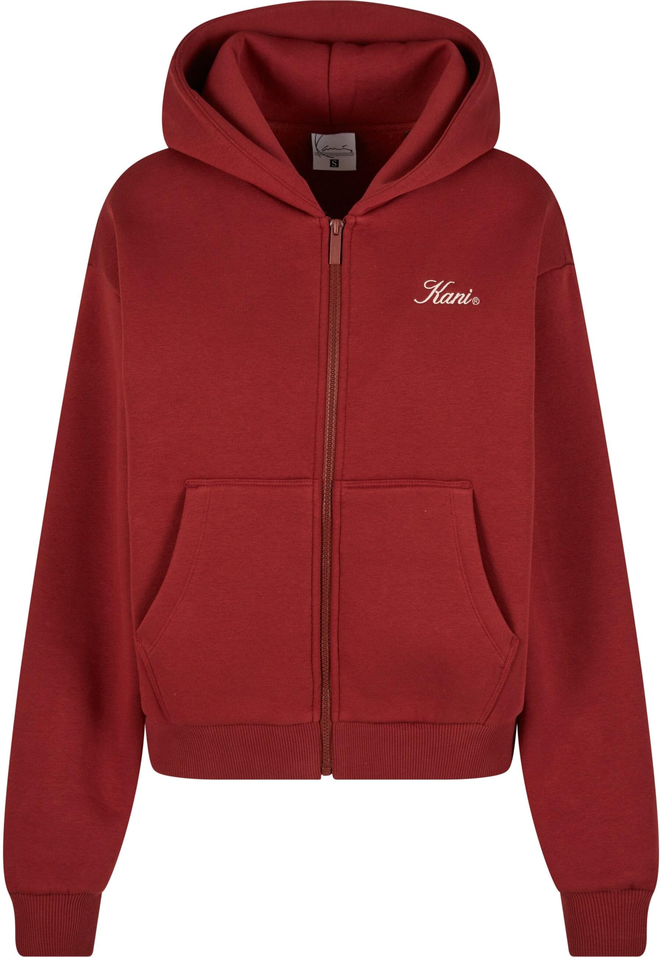 Karl Kani - Sudadera con cremallera en rojo: frente