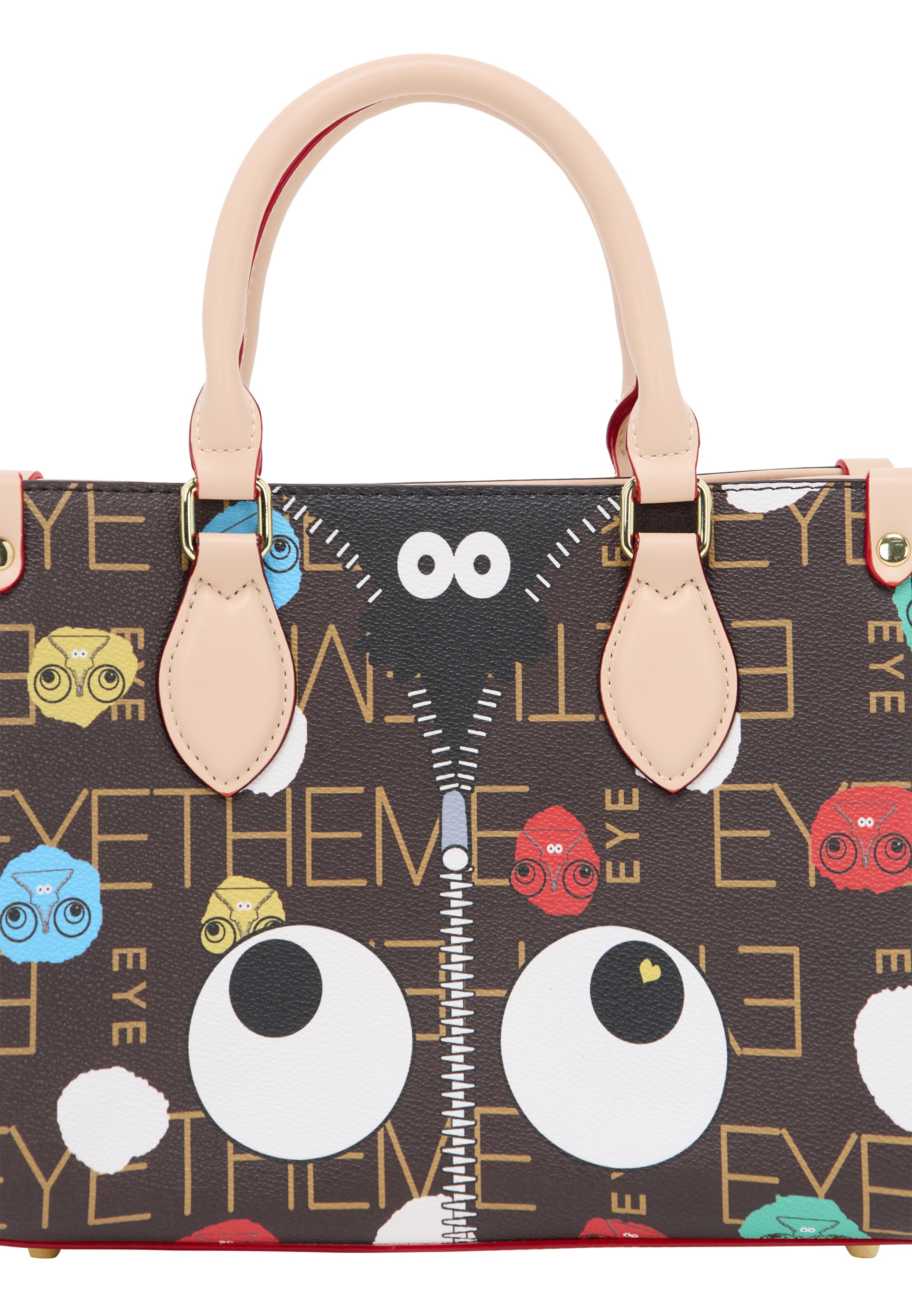 MYMO Handtas 'Pop Eyetheme' in Bruin