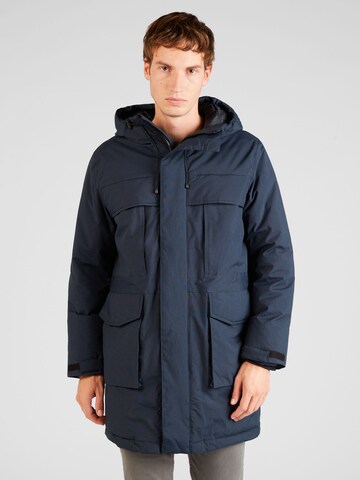 KnowledgeCotton Apparel Between-Seasons Parka 'APEX' in Blue: front