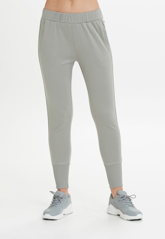 Athlecia Slim fit Workout Pants 'Sella' in Grey: front